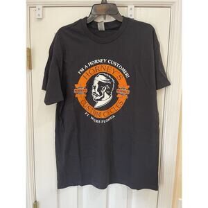 Horney’s Custom Cycles Motorcycle T Shirt Size Large